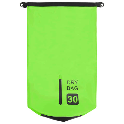 vidaXL Dry Bag with Zipper Green 7.9 gal PVC