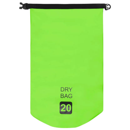 vidaXL Dry Bag Green 5.3 gal PVC