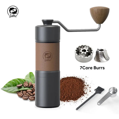 StepUP Coffee Manual Coffee Bean Grinder – Stainless Steel, 7-Burr